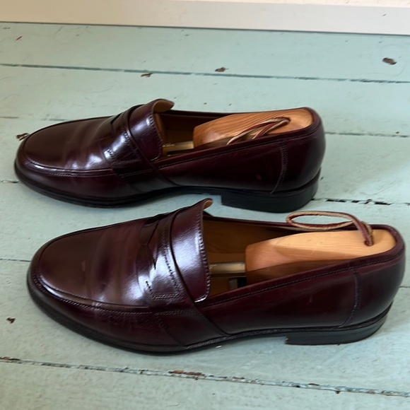 Johnston& Murphy Size 9.5W (EU 42 1/2) All Leather Loafers Handcrafted in Italy - Picture 3 of 15